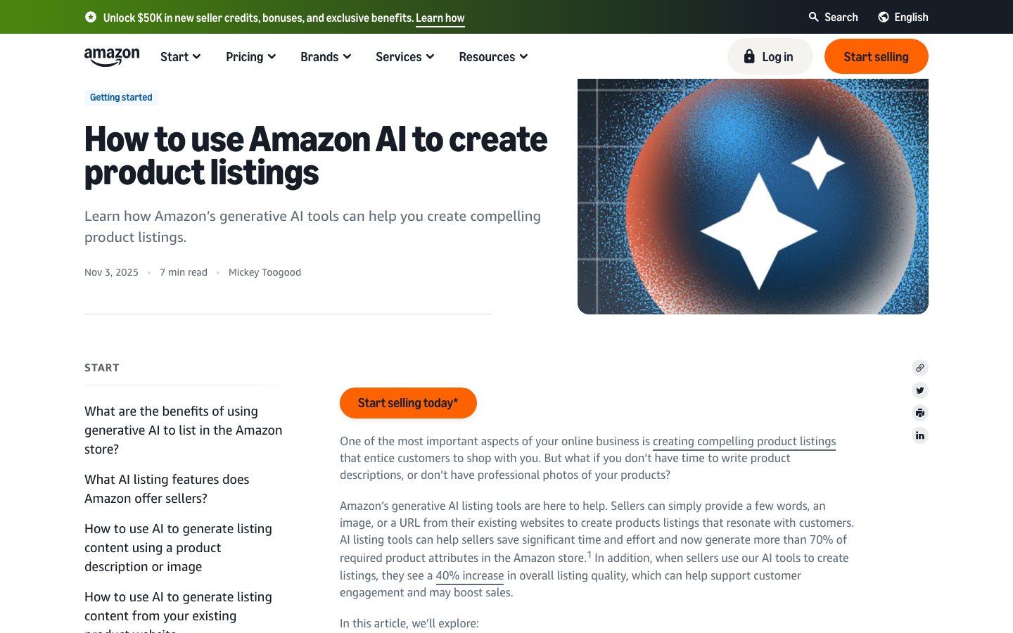 Amazon Add Products official product page or product image