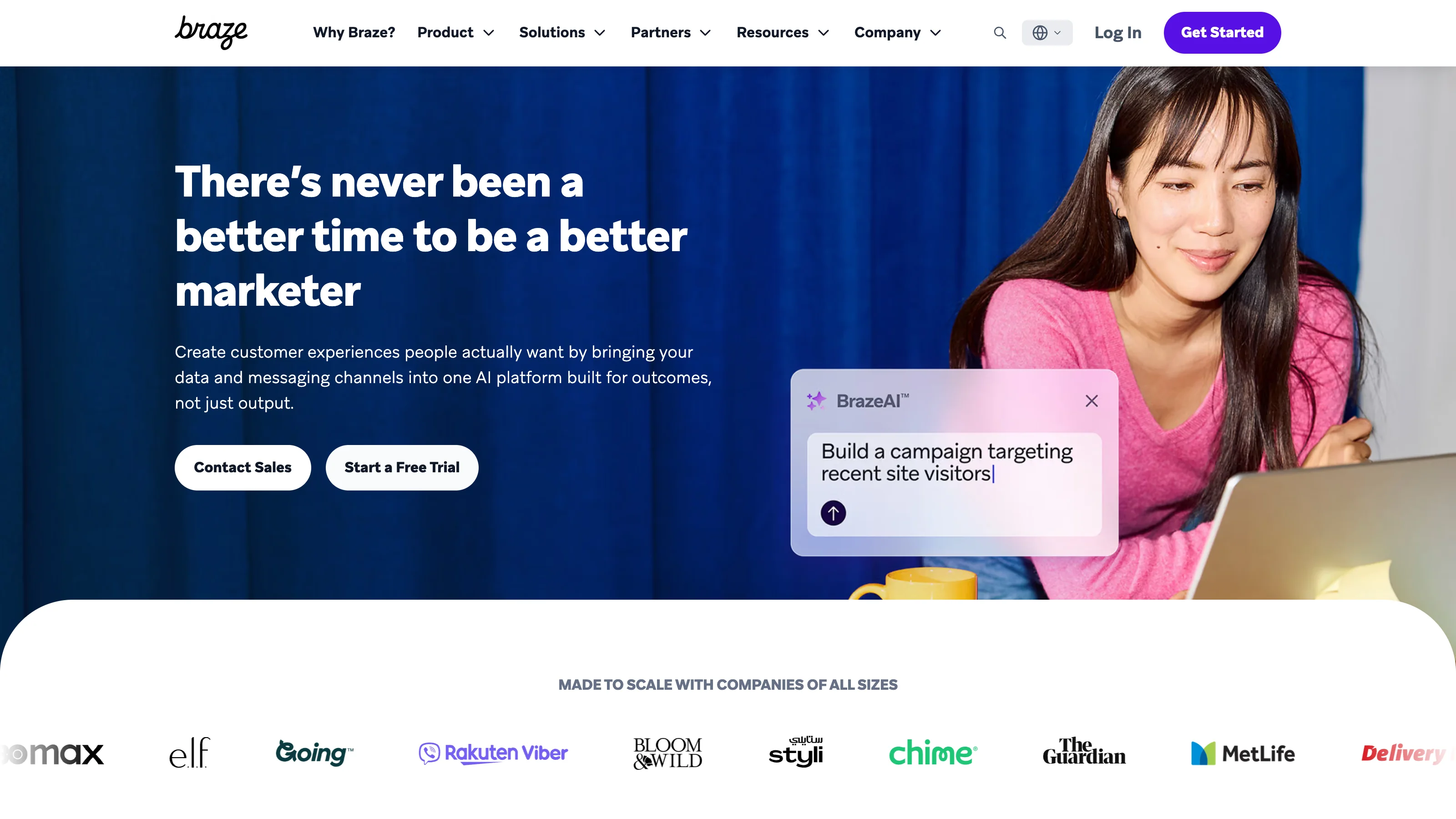 BrazeAI official homepage screenshot