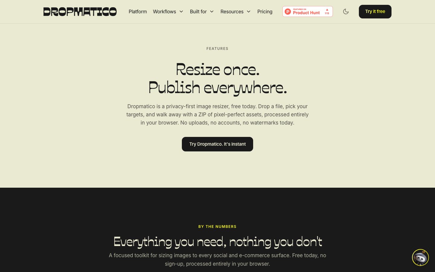 Dropmatico official product page or product image