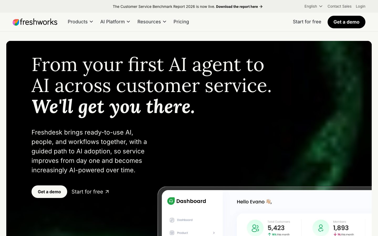 Freshdesk official product page or product image