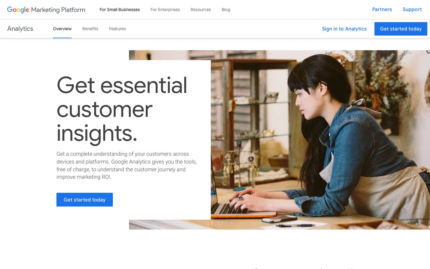 Google Analytics 官方产品页或产品展示图