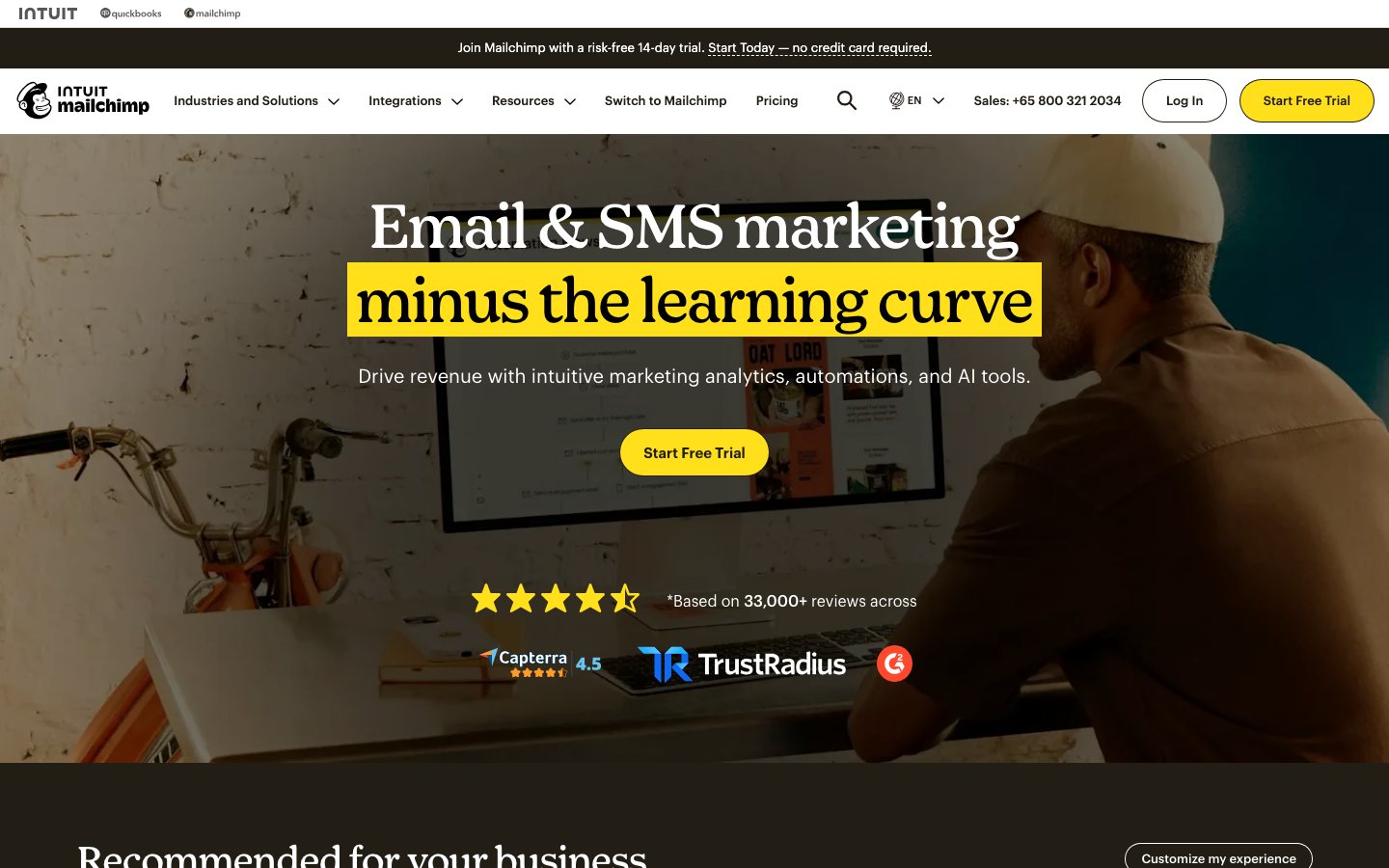 Mailchimp official product page or product image