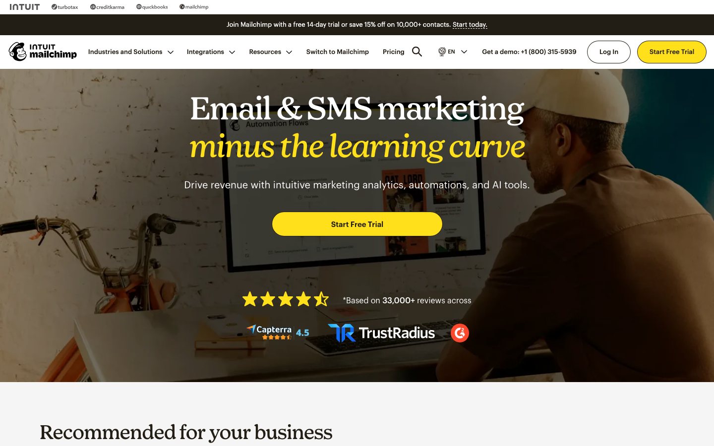Mailchimp 官方产品页或产品展示图