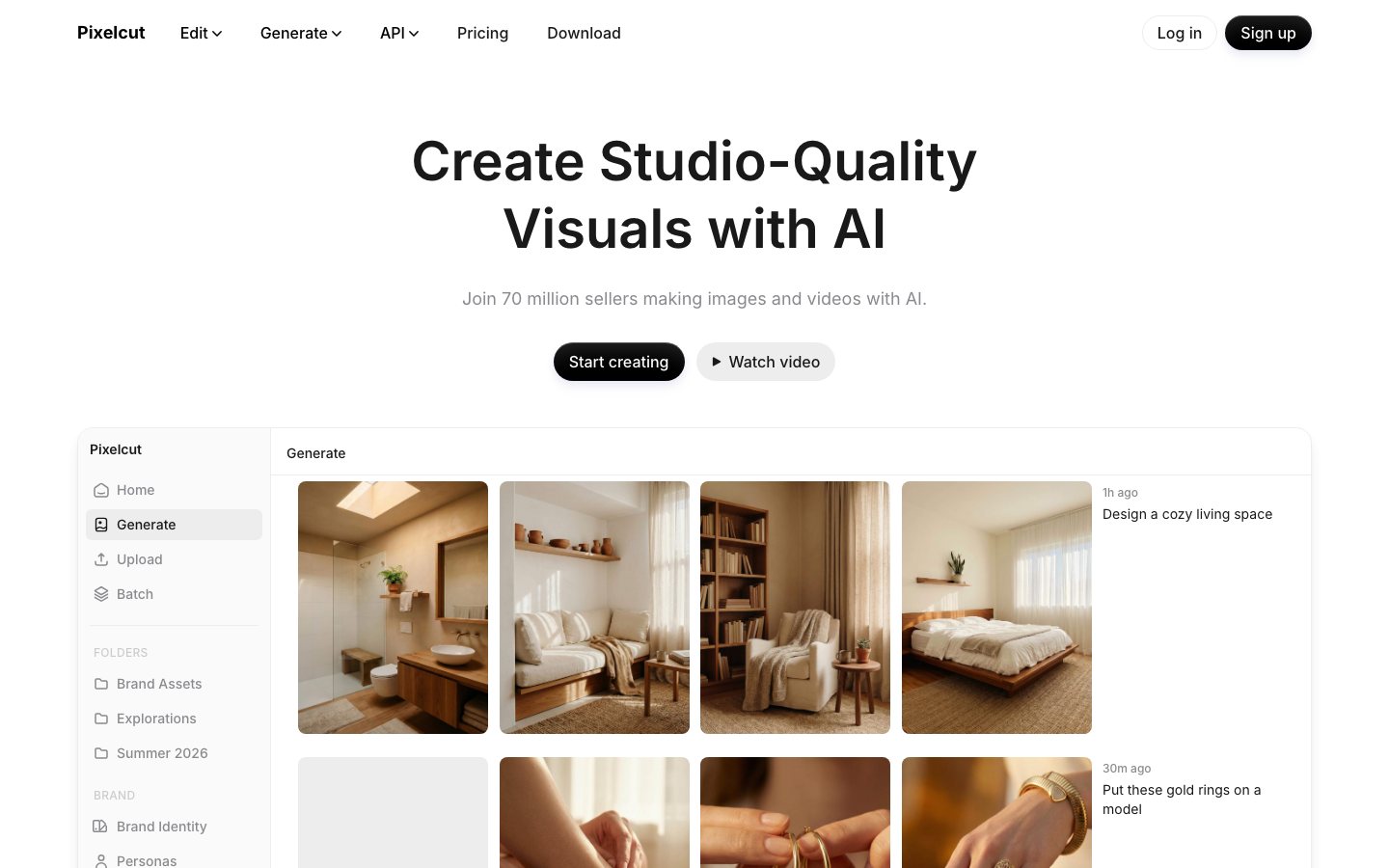 Pixelcut 官方产品页或产品展示图