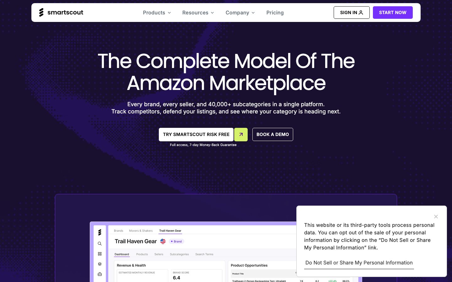 SmartScout 官方产品页或产品展示图