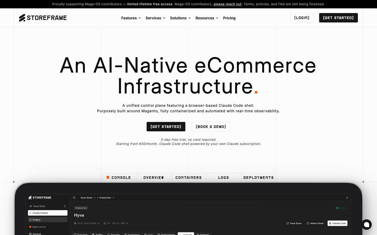 StoreFrame 官方产品页或产品展示图