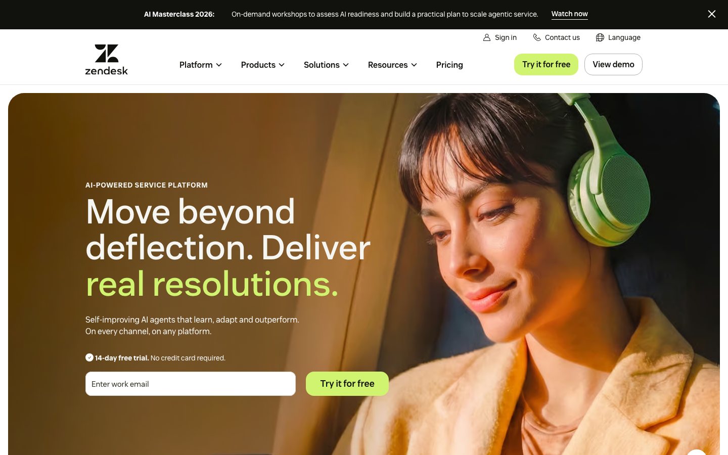Zendesk AI official product page or product image